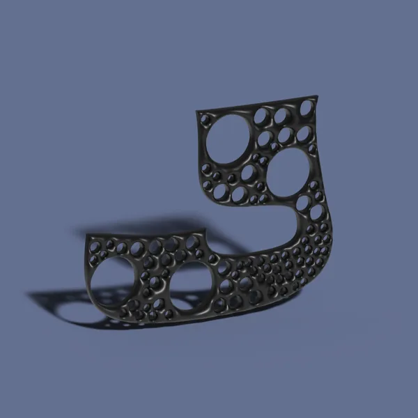 3D letter J