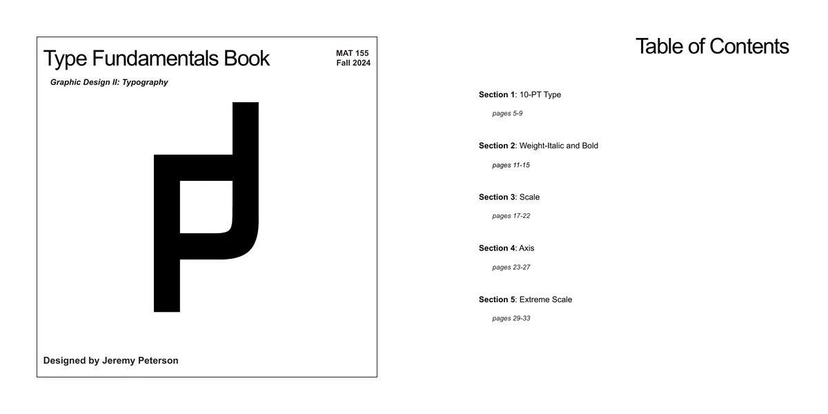 Type Fundamentals Book pages 2–3